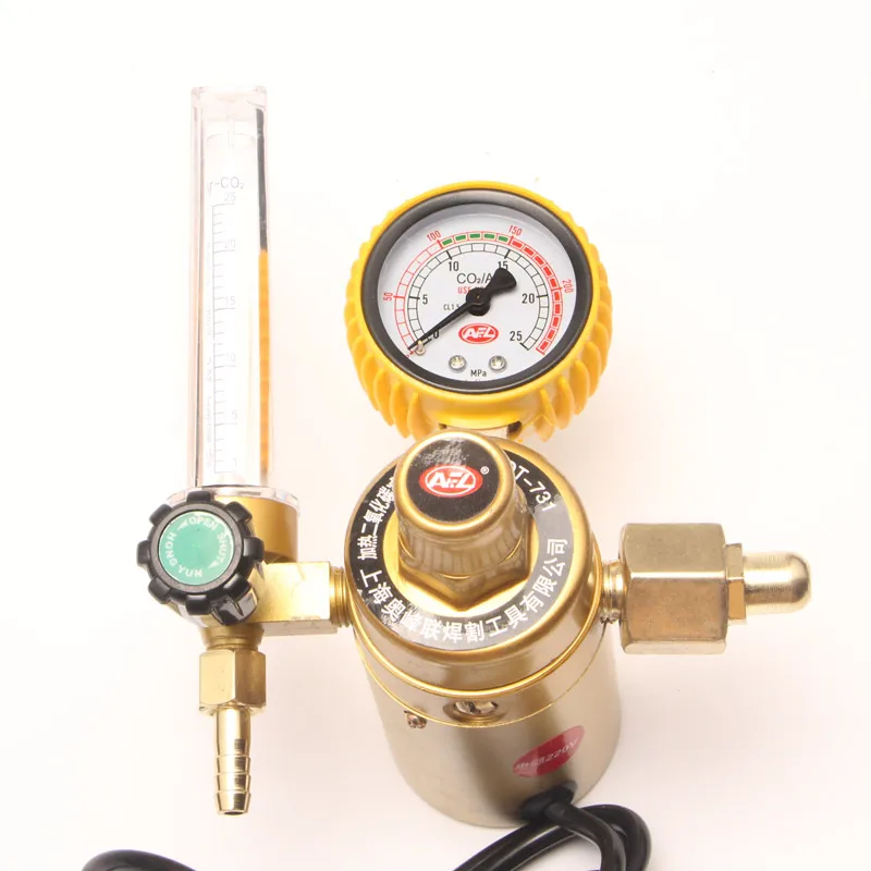 

CO2 gas shielded welding machine CO2 heating gas gauge 36V220V pressure reducer pressure gauge