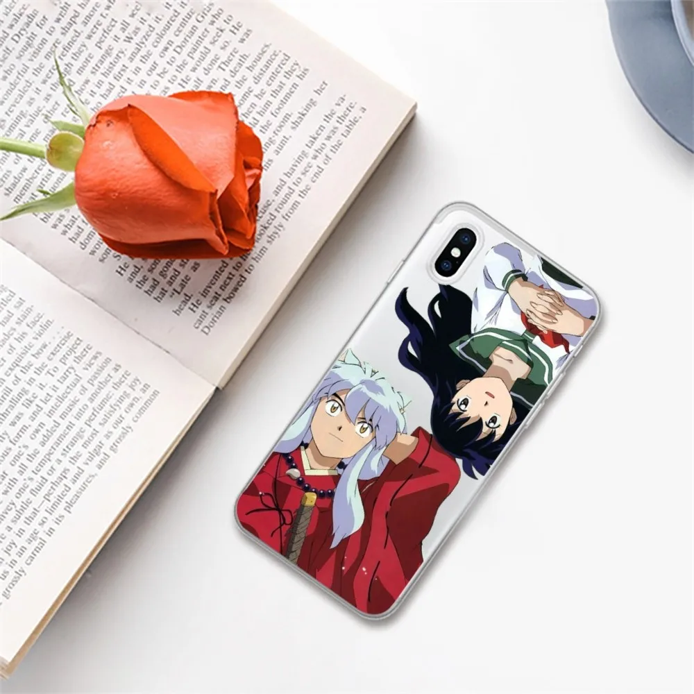 Hot Japan Anime Inuyasha Higurash Phone Case For IPhone 15 14 13 12 11 Pro Max Mini X Xs XR 6 7 8 Plus SE 2020 Transparent Case