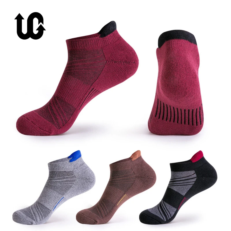 3Pairs/Lot No Sweat Running Socks Men Breathable Anti Slip Sport Running Cycling Walking Outdoor Cotton Athletic Sock