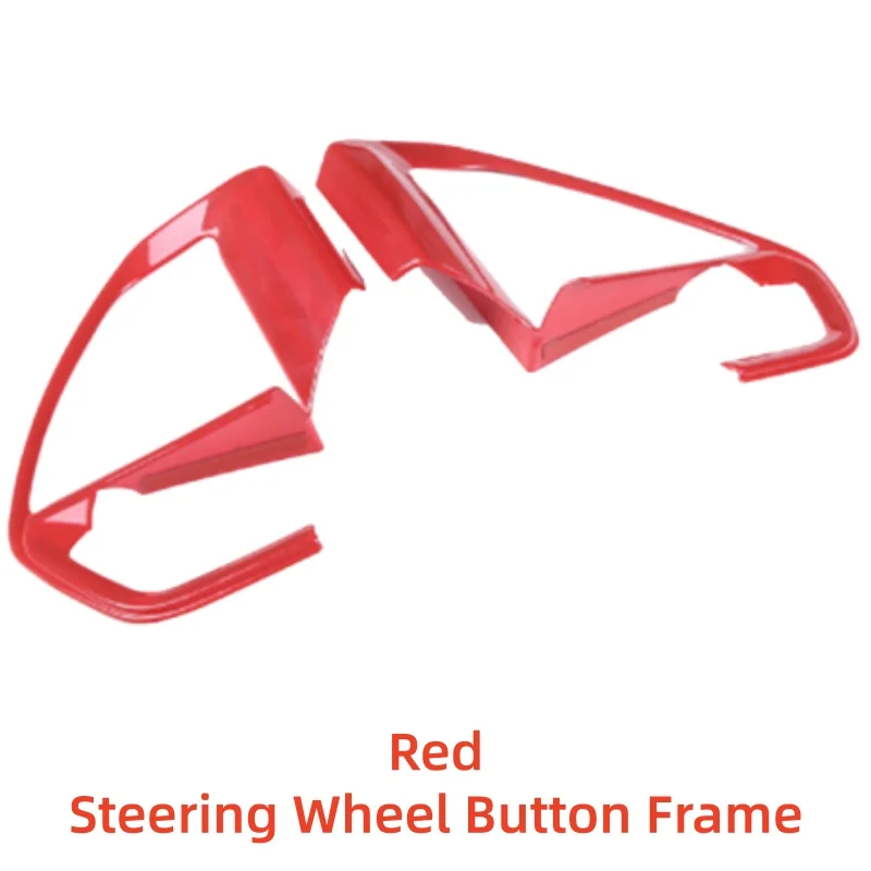 Car Upgrade Styling Red Steering Wheel Button Frame For Toyota Tundra Sequoia 2022-2023 Modification Decoration Accessories 3