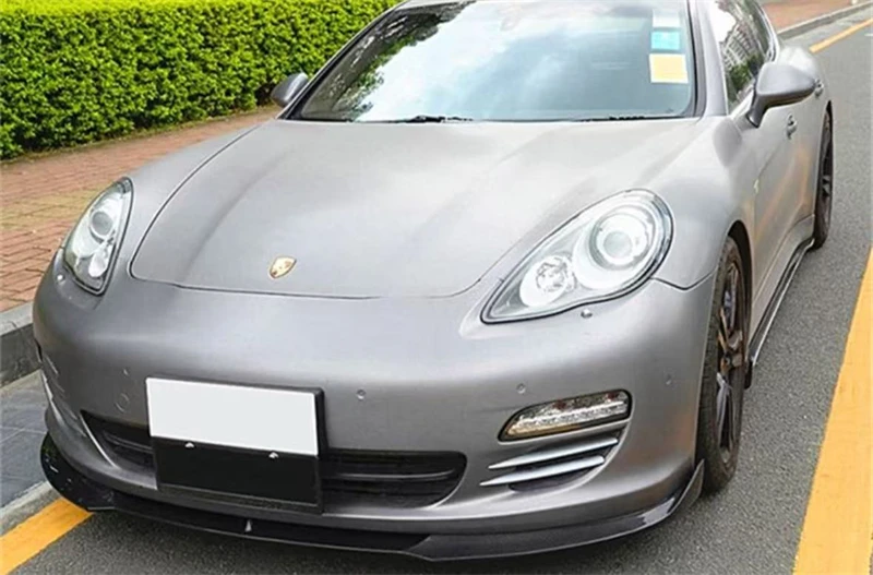 For Porsche Panamera 2010 2011 2012 2013 ReaI Carbon Fiber Front Bumper Lip Spoiler Kit