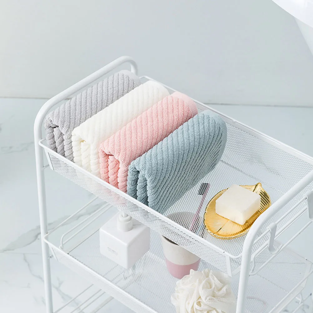 

4Pcs Pure Cotton Face Towels Highly Absorbent Supple Washcloths for Personal Hygiene Water Absorption Bath Towels for Daily Use