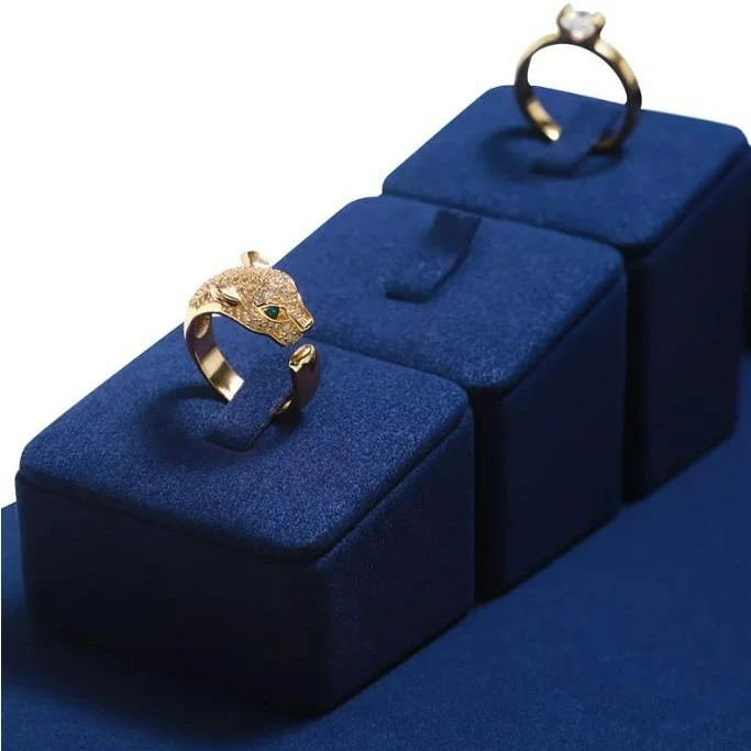 

Jewelry display props, dark blue jewelry display rack, high-end rings, necklaces, necklaces, jewelry display tray