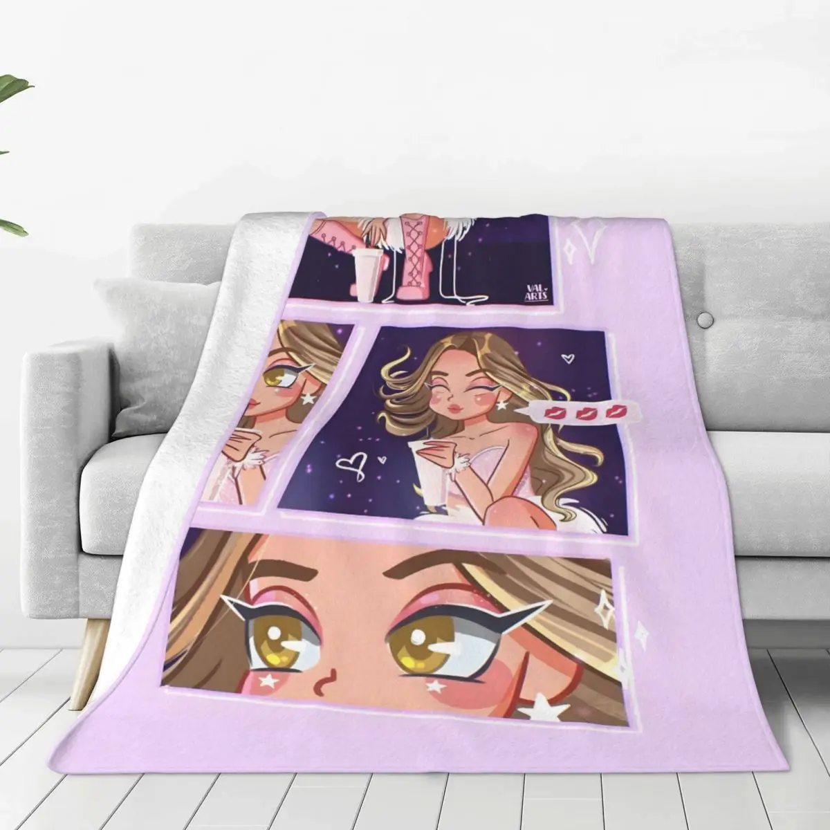 Custom 3D Printed E-Emilia Mernes Blankets Comfortable Soft Flannel Winter Mp3 Singer Poster Throw Blanket for Sofa Outdoor Bed