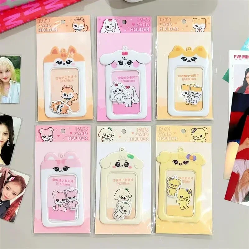 Kpop Idol Yujin、Gaeul、Wonyoung、LIZ、Rei、Leeseo Photocard Holder Photo ID Card Holder Pendant Keychains