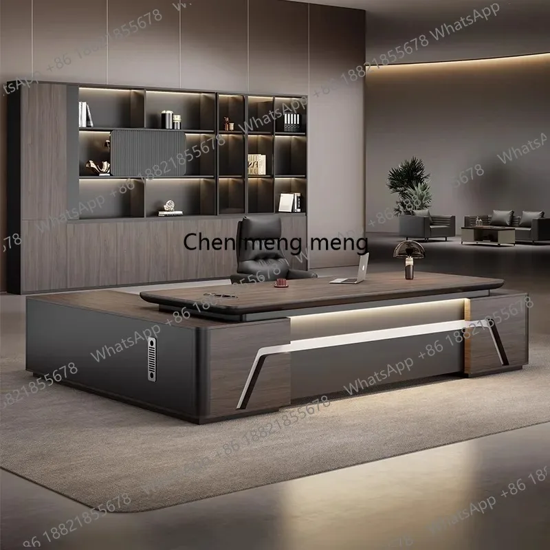 

Strong Storage Executive Desk Designer Asthetic Modern Drawers Office Desks Cheap Wood Luxury Escrivaninha Office Furniture