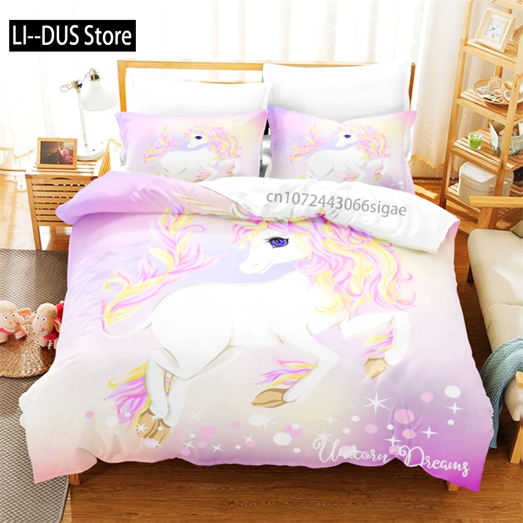 

Unicorn Bedding Set Duvet Cover Set 3d Bedding Digital Printing Queen Size Bedding Set Fashion Design