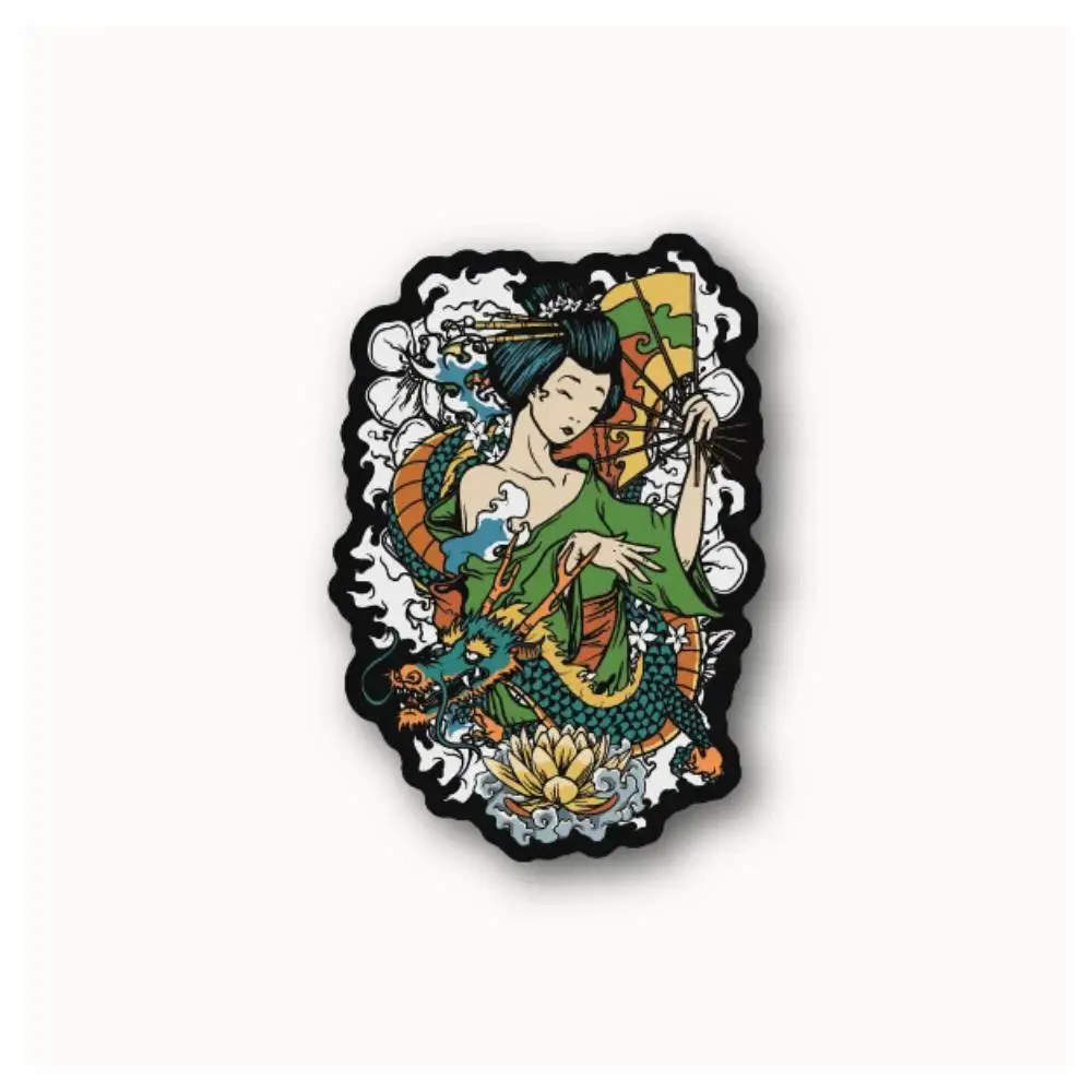 Geisha Waterproof Stickers For Decorating Car Windows Motorcycles And Computers.