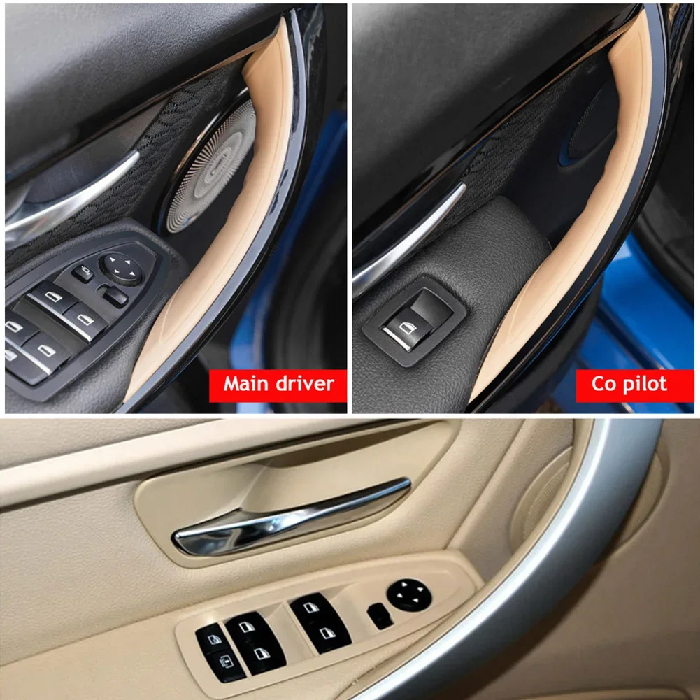 مقبض سحب الباب الداخلي داخل اللوحة مع غطاء الكسوة ملحقات السيارة لسيارات BMW 3 Series F30 F80 F31 F32 F33 F34 F35 F36 2013-18 #6