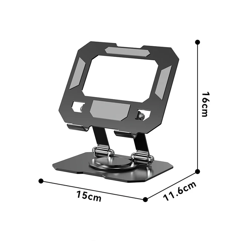 360 °   دعامة مكتبية قابلة للطي متعددة الوظائف للهواتف اللوحية، معدنية عالمية متوافقة مع هواتف iPad