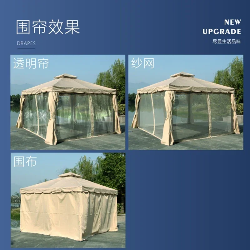 Roman tent four-pillar shed wrought iron shed roof cloth surrounding cloth gauze farmhouse stall yurt sun umbrella cloth