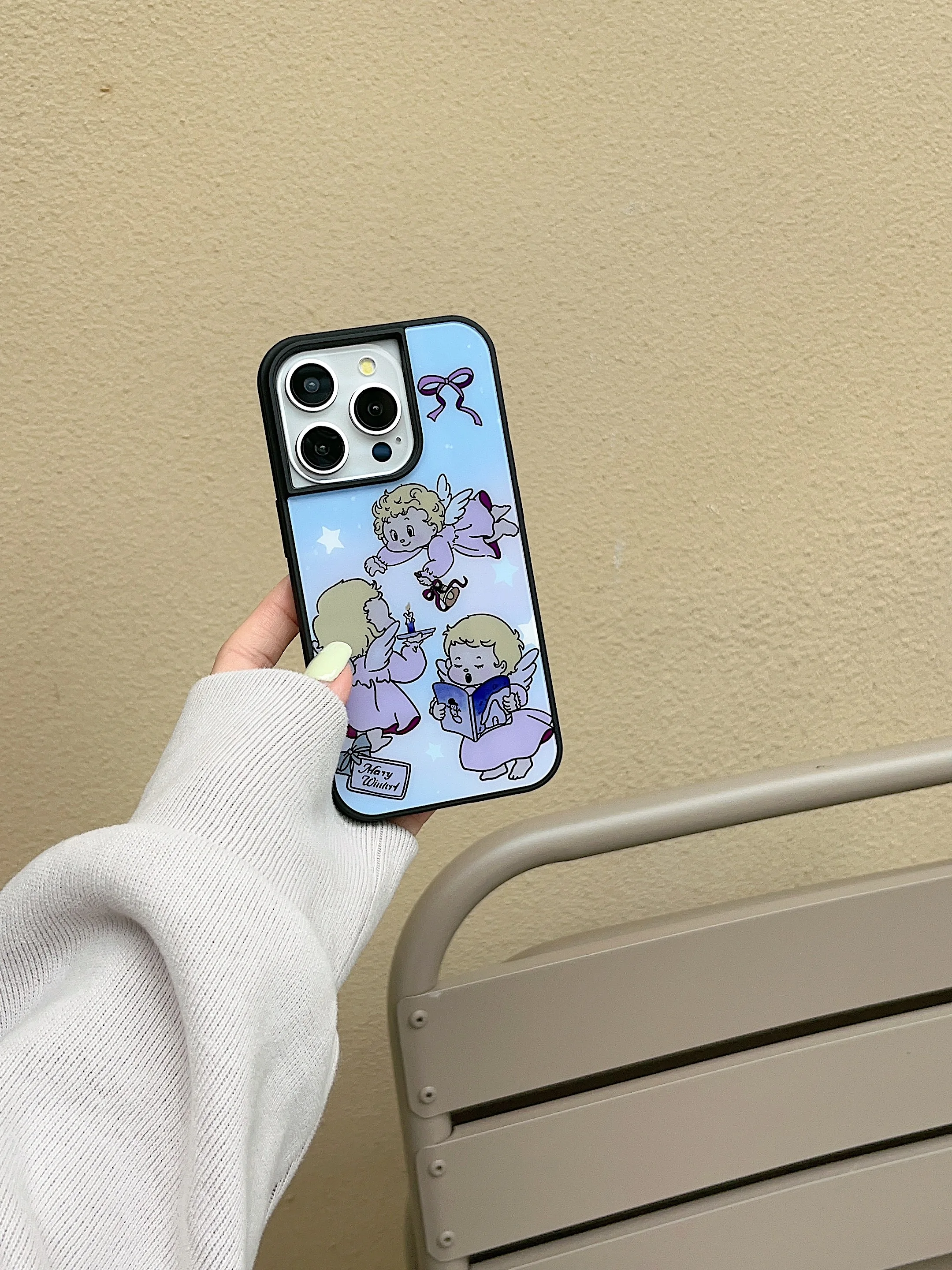 Custodia per telefono Ins Cute Cartoon Little Angel per iPhone 15 14 13 Pro Max 12 Pro Plus 11 nuovi modelli Cover posteriore