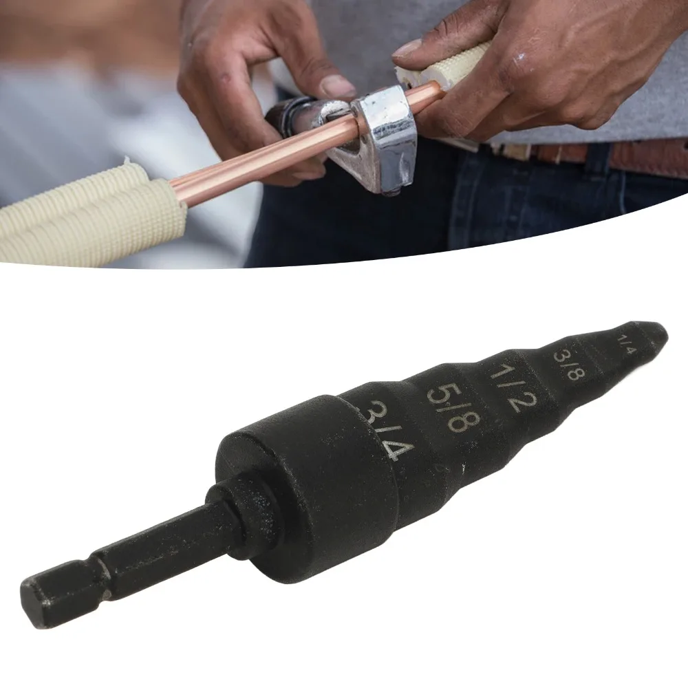 

2 Pcs 1/4, 3/8, 1/2, 5/8, 3/4 Air Conditioner Copper Pipe Expander 5 in 1 Ergonomic Handle Copper Tube Swaging Tool