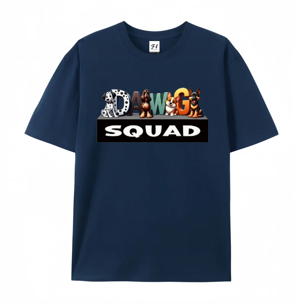 Dawg Squad Graphic T‑Shirt Cute Multi Breed Dog Puppy Print Crew Neck Short Sleeve Tops Pet Lover Casual Daily Wear Women Tees