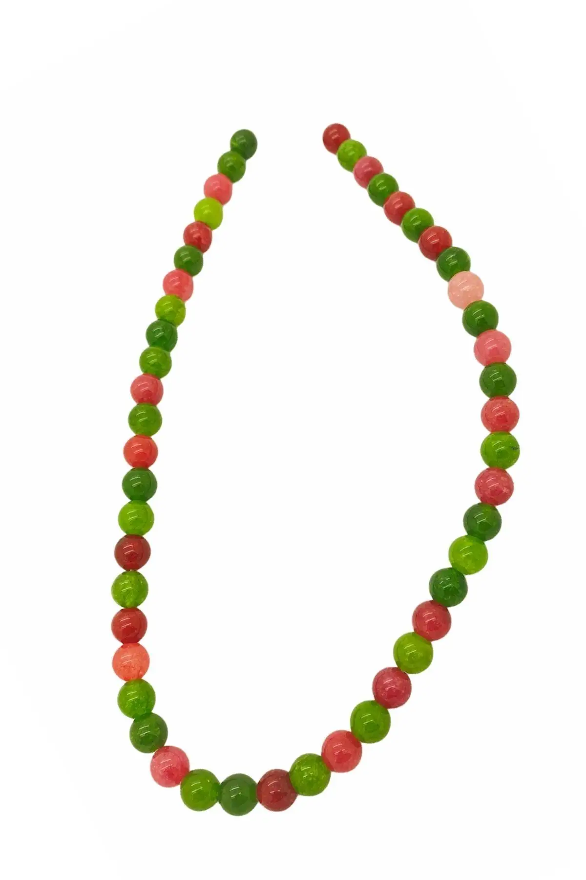 Colorful Green Red 8 Mm Natural Stone Female Male Set Stones Jewelry Beads Necklace Baggy trousers