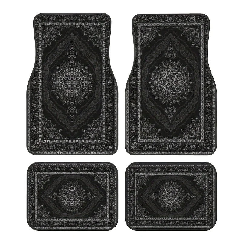 4pcs Luxury European Pattern Car Mats - All-Season Protection for Cars and SUVs - Perfect Gift for Both Men and Women