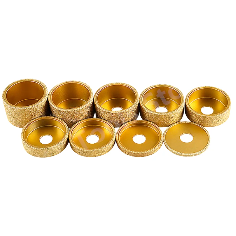 Parallel Diamond Edge Profile Grinding Wheel Brazing Vacuum Parallel Demi-bullnose Grinding Disc Marble Tile Trimming Tools