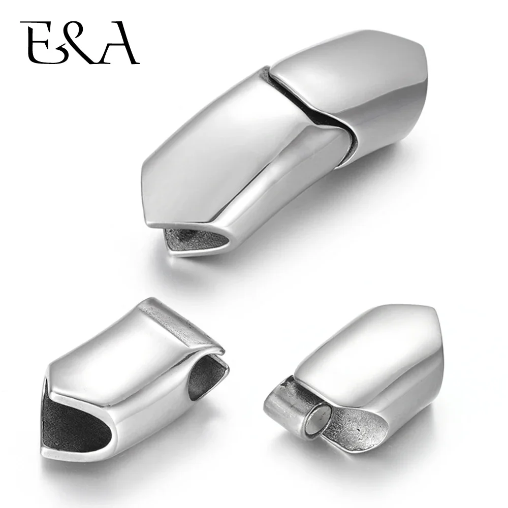 Roestvrij staal magnetische sluiting gat 11 * 5 mm lederen koord sluitingen armband magneet gesp DIY sieraden maken onderdelen benodigdheden