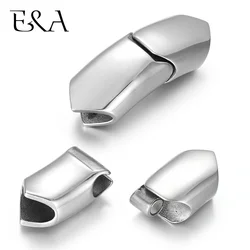 Roestvrij staal magnetische sluiting gat 11 * 5 mm lederen koord sluitingen armband magneet gesp DIY sieraden maken onderdelen benodigdheden
