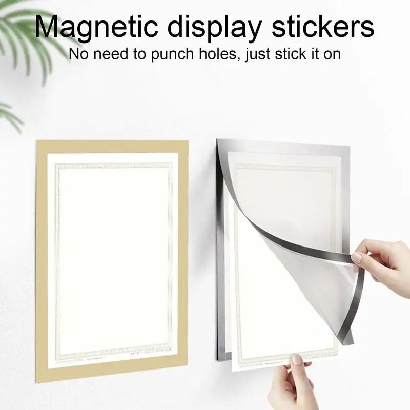 Magnetic Photo Frame Self-adhesive Picture Frame Rectangle Poster Painting Frame Picture Display Rack A3 A4 A5 Multiple Size