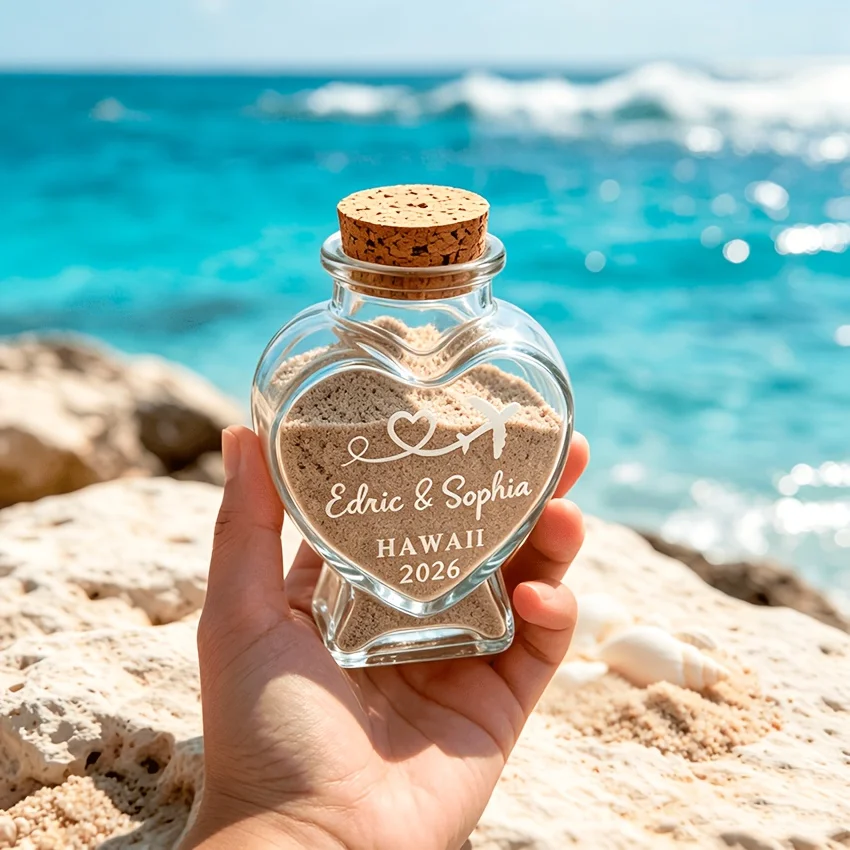 Customized Customized Honeymoon Memory Sand Jar, Personalized Travel Sand Memory Bottle, Vacation Sand Souvenir, Wedding Gift, Bride Gift, Couple Gift, Personalized Honeymoon Memory Sand Jar, Honeymoon Sand Bottle, Creative Beach - Aliexpress Deal