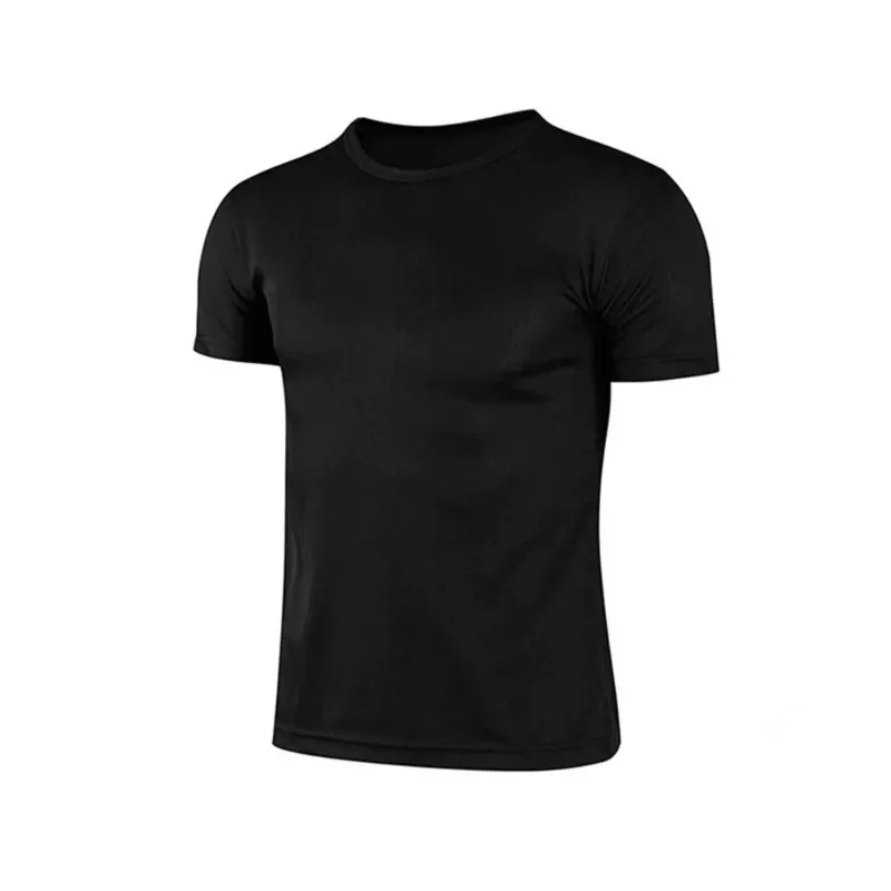 Running Black Quick dry T-shirt Fitness Sports 2024 New Men  Solid color T-shirt men Sporting Casual Tee Shirt Male Gym