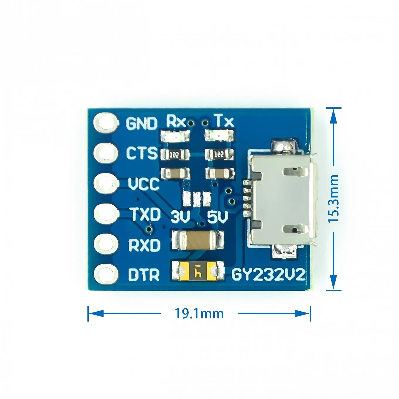 Módulo de comunicación USB a TTL FT232RL, placa flash GY232V2, MICRO FT232RL