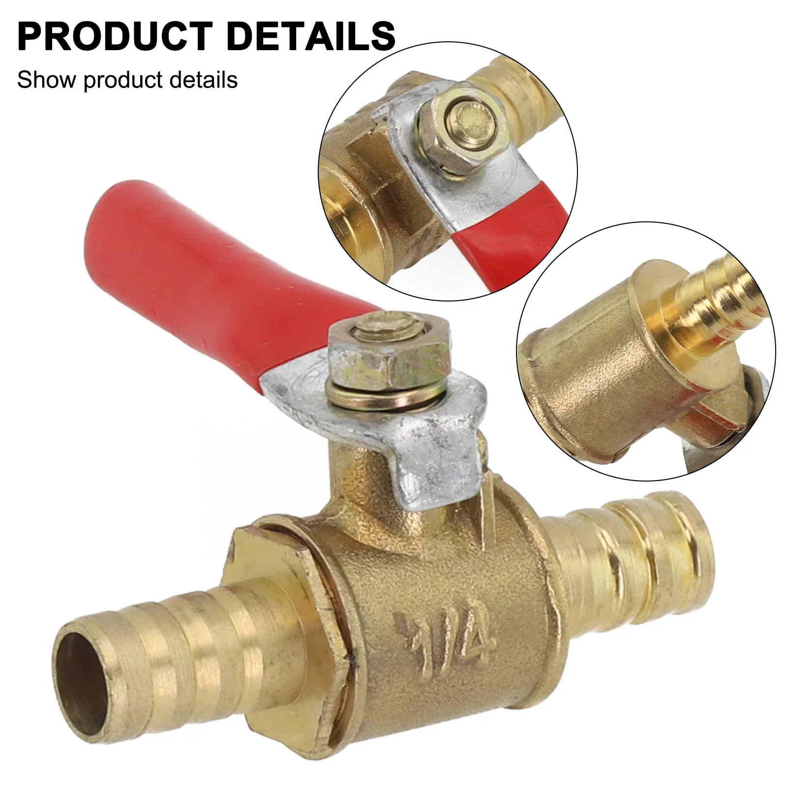 In-Line Fuel Tap Brass Valve Switch 8mm 5/16IN Motorcycle Fuel Tap Tractor Quad Lawn Mower Pump  Fuel Petcocks