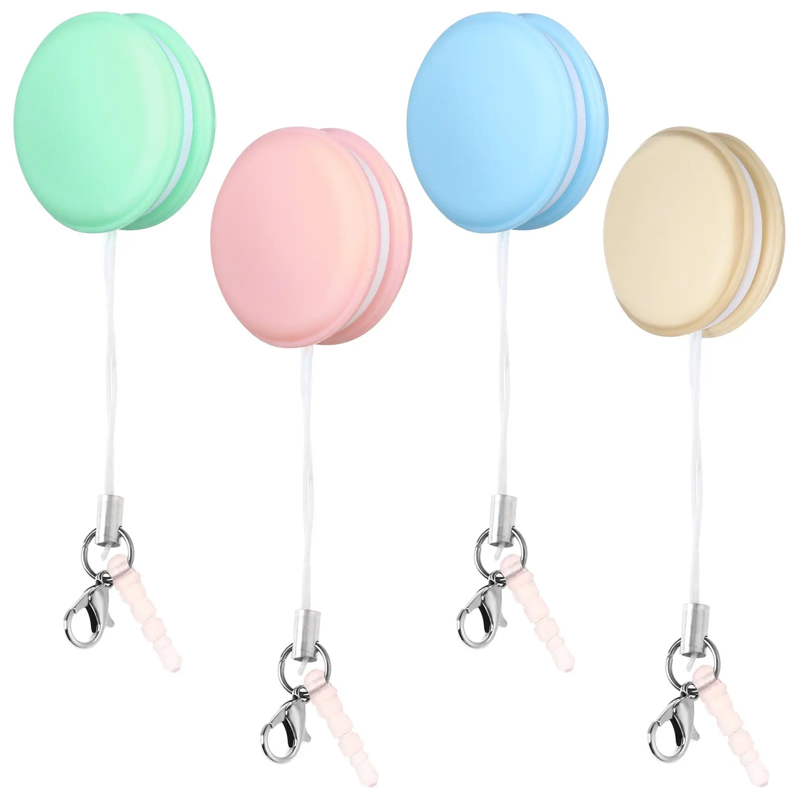 4Pcs Screen Cleaner Macaron Style Dual Sided Microfiber Phone Screen Wiper Ball for Smartphones Laptops Keychain Portable Phone