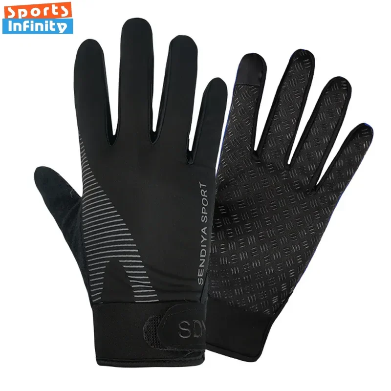 Summer Ice Silk Cycling Gloves Touch Screen Breathable Sun Protection Gloves Sports Fitness Mountaineering Gloves Quick Drying