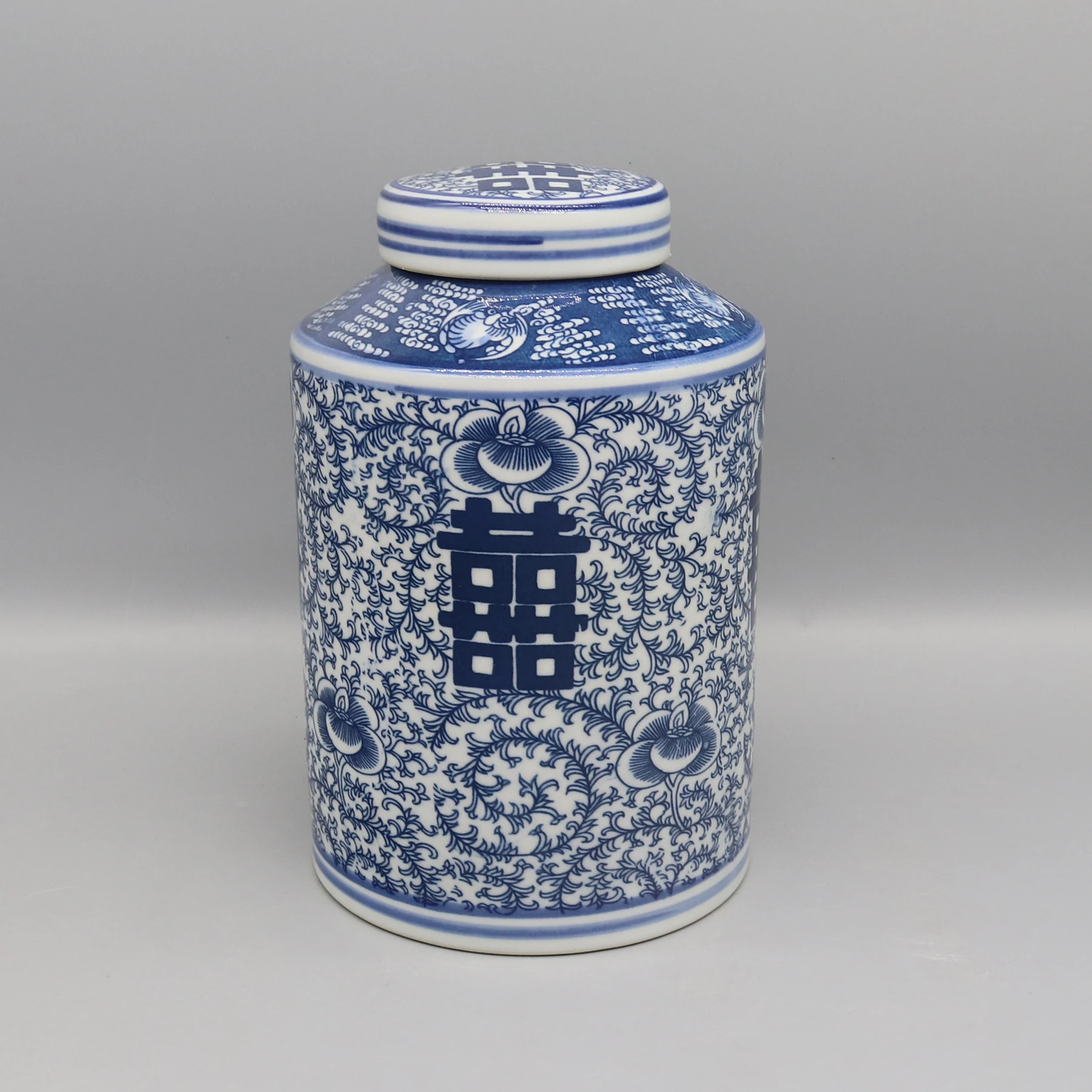 

Ceramic Jar, Blue and White Ceramic Canister, Vase, Home Decoration