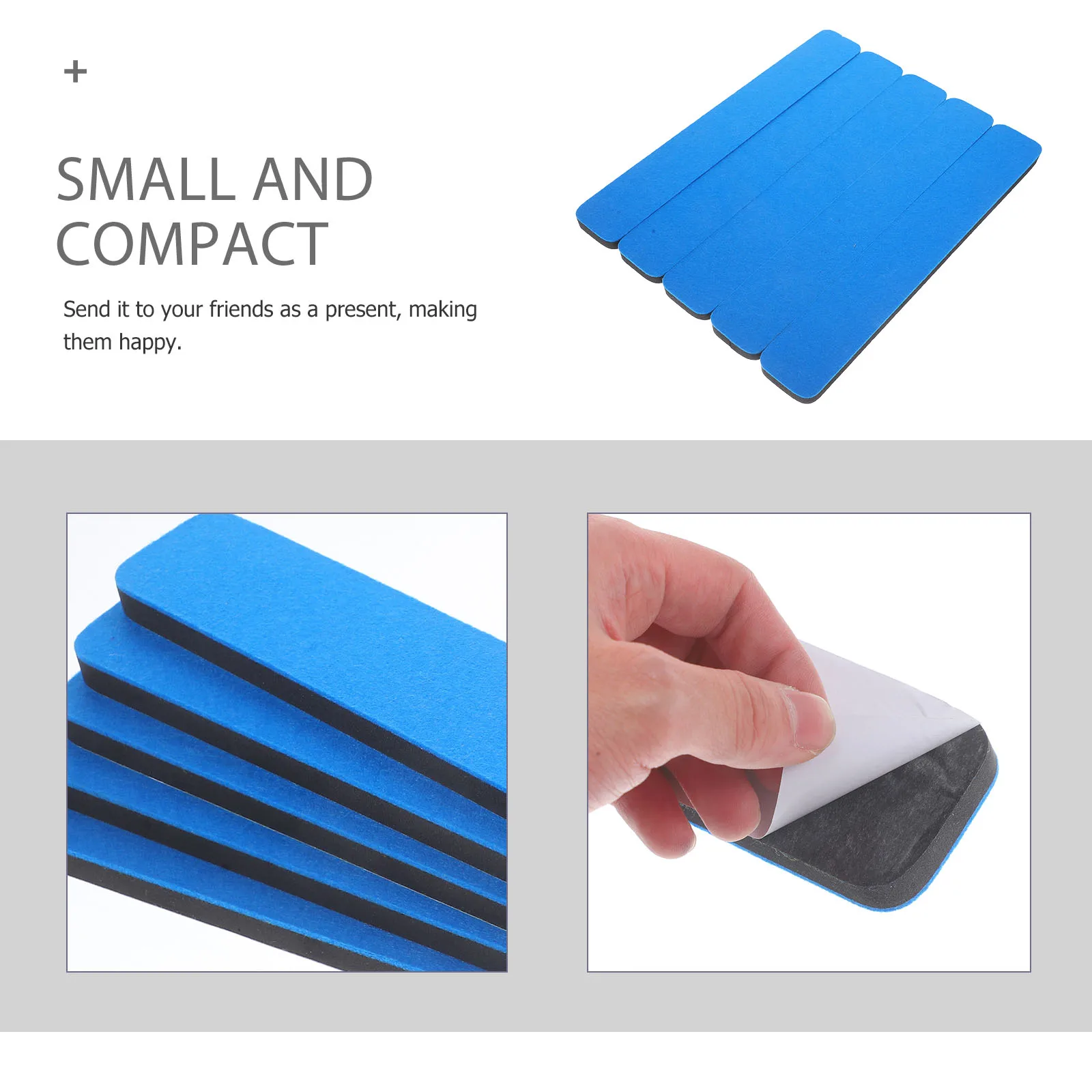 

5 Pcs Bulletin Board Note Memo Felt Wall Tiles Memorandum Strip Self Adhesive Pin Strips