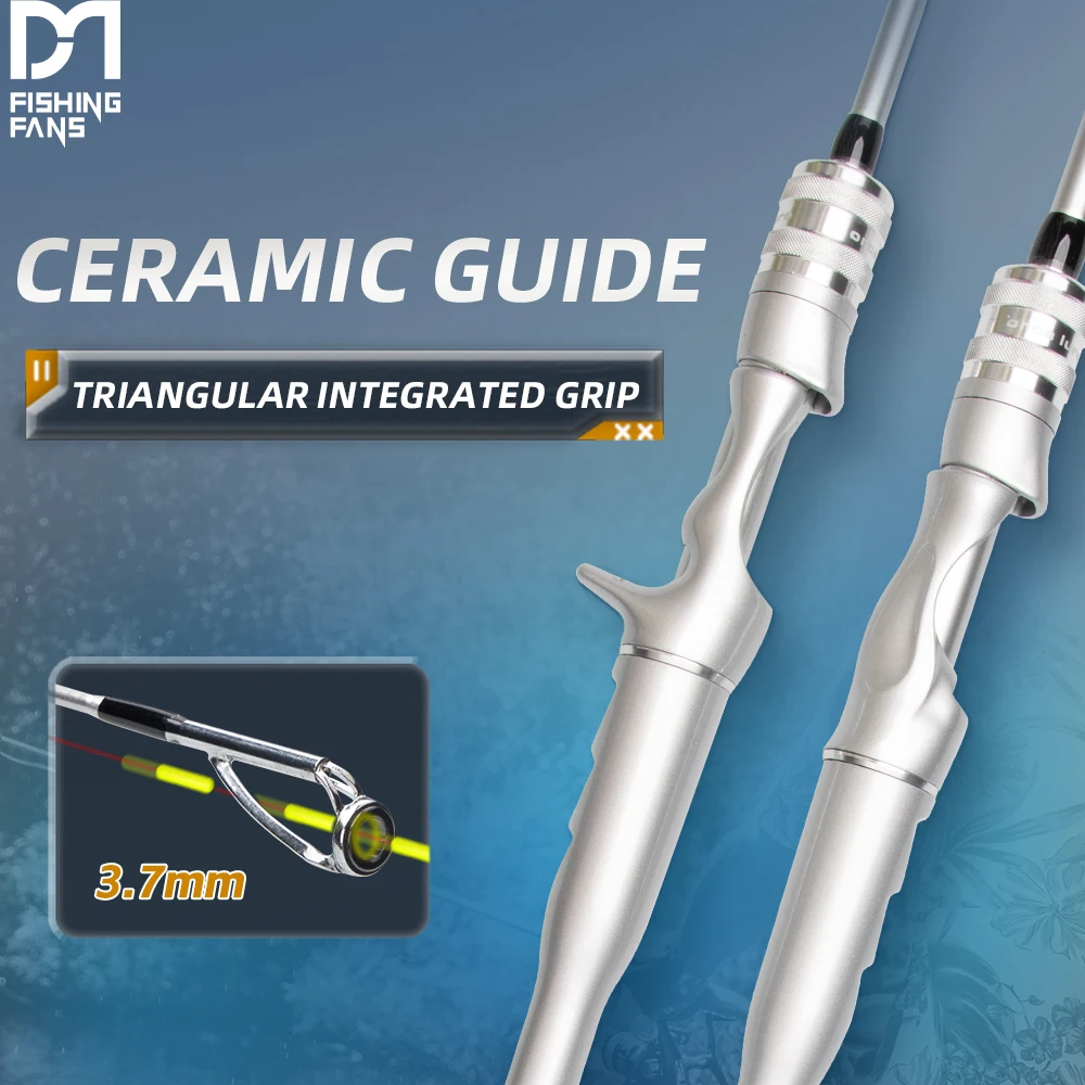 

FISHINGFANS ORCA YINLU 1.65m 1.8m 2.1m 2.4m Medium M power LURE 5-20g TAPERED HANDLE FULL SLIVER PAINTING FISHING ROD