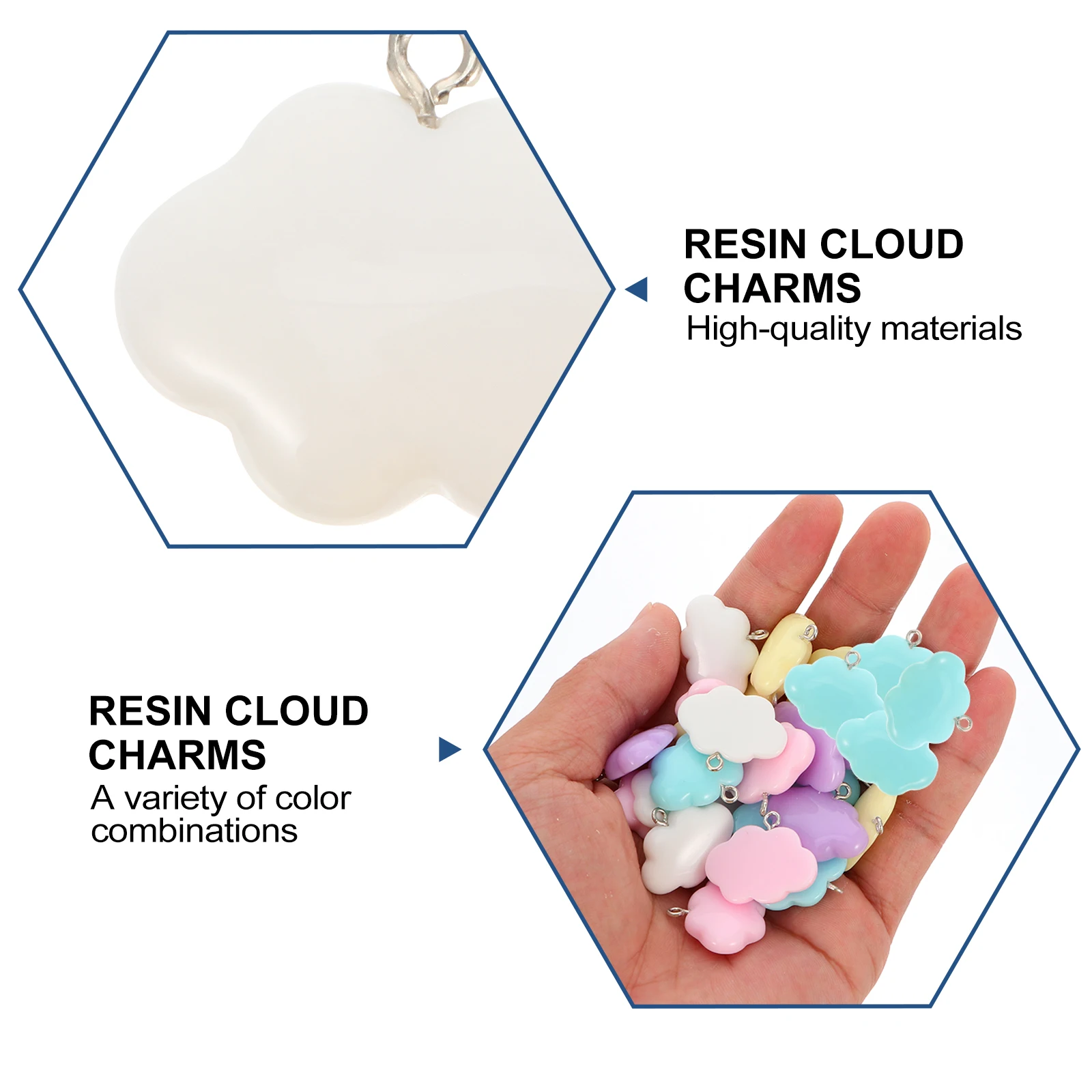 

25pcs Cloud Pendant Charm Resin Pendant Charm DIY Jewelry Making Crafts Necklace Bracelets Earrings Accessories