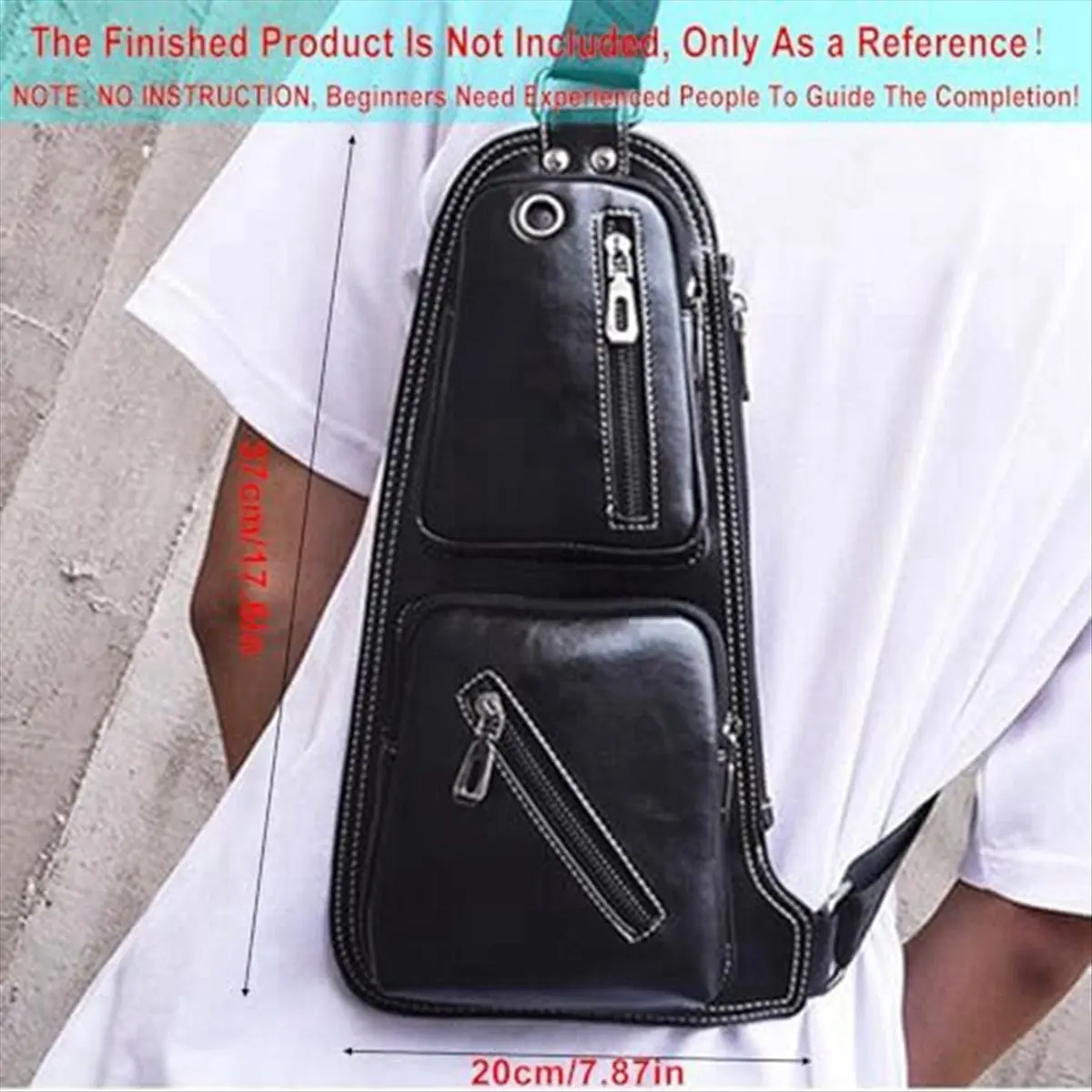 FOR HOME Sling Bag Acrylic Template,Leather Pattern Acrylic Leather Templates for Crossbody Backpack Chest Bag (-534)