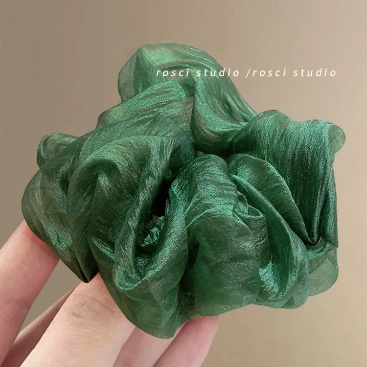Forest Mesh Scrunchies Vintage Tulle Hair Ties for Women Elastic Durable Ponytail Holder 2026 New Premium Daily Hair Accessory