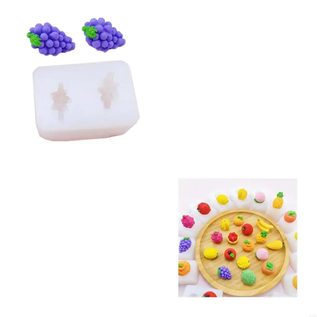 R3MC Heat Resistant Elastomer Fruit Molded Molds With 4 Designs For Cake Chocolate Making And Jewelry Crafts