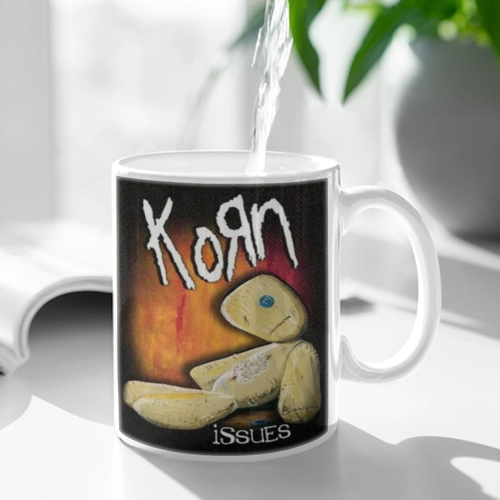 Korn Rock Band Music Anime Coffee Mug Tea Cup 11oz Coffee Cup Funny Birthday Gifts for Women and Men Ceramic Mug