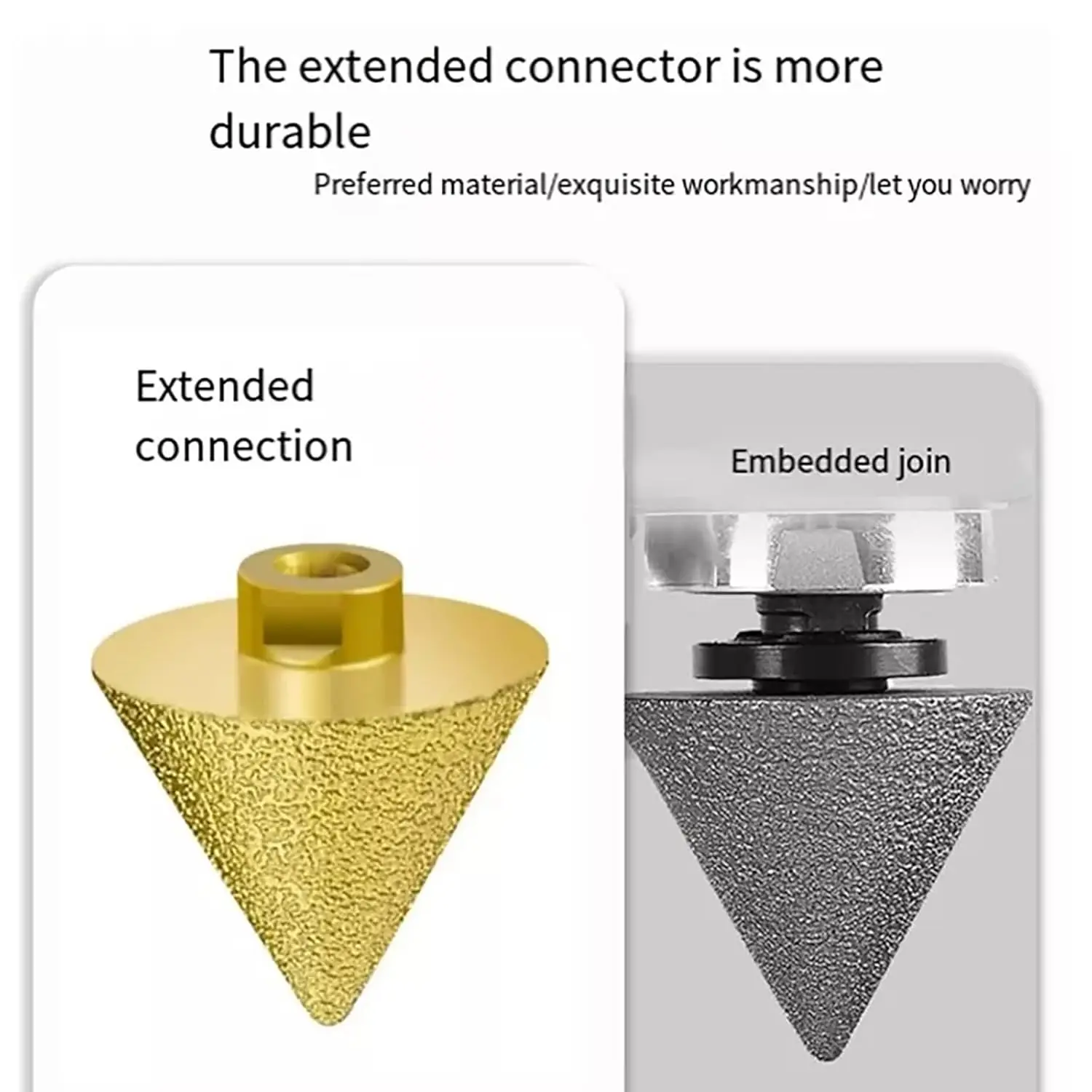 M14 Thread Diamond Beveling Chamfer Bit 38/50mm Cone Punching Expanding Drill Bit Grinding Wheel Ceramic Tile Chamferer