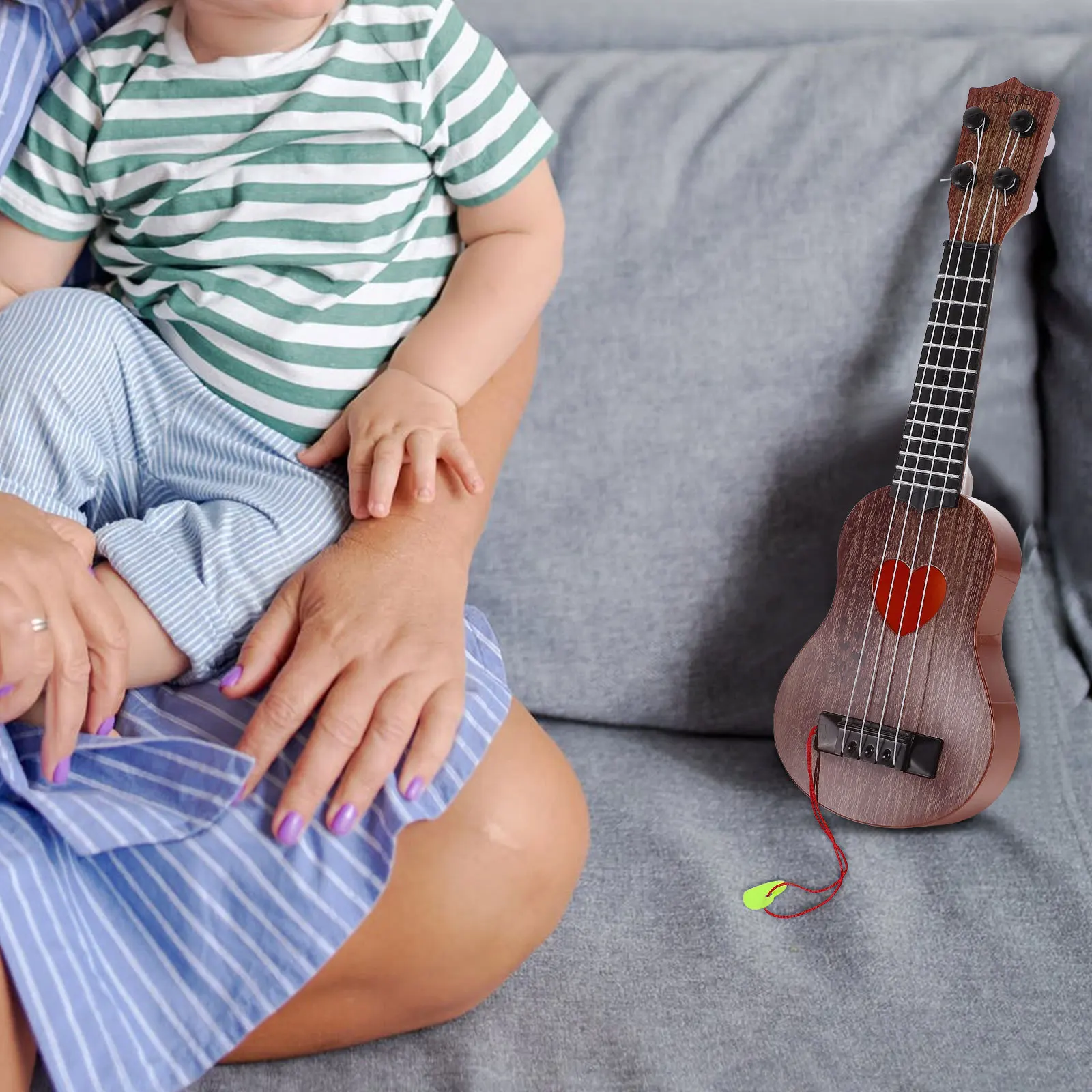 1Pcs Ukulele Simulation Musical Instrument Frühe Bildung Indoor Outdoor Spielen Helle Farbe Entwicklung