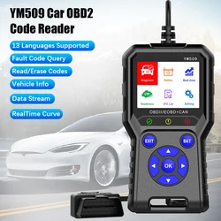 Car Diagnostic Tool Erase Error Codes OBD2 Scanner Engine OBD 2 Scanner Multi Languages ODB2 Code Reader YM509