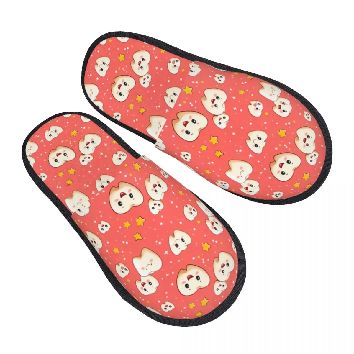 

Домашние тапочки для стоматолога с зубами, мягкие теплые пушистые тапочки из пены с эффектом памяти, женская домашняя уличная обувь с индивидуальным принтом