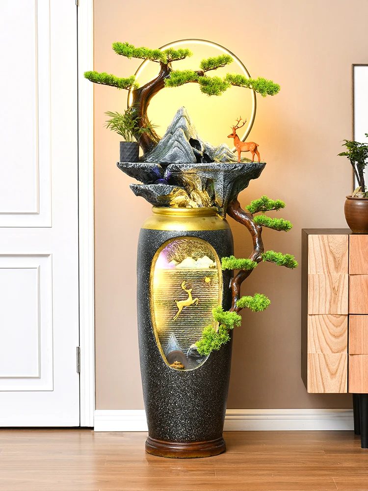 

fountain, flowing water ornaments, feng shui wheels, landscape vases, living room, office opening, and financial decoration