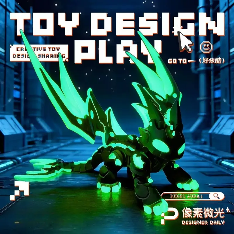 3d-printed-articulated-dragon-luminous-mecha-model-movable-joints-big-wings-home-ornament-kids-boys-christmas-gift