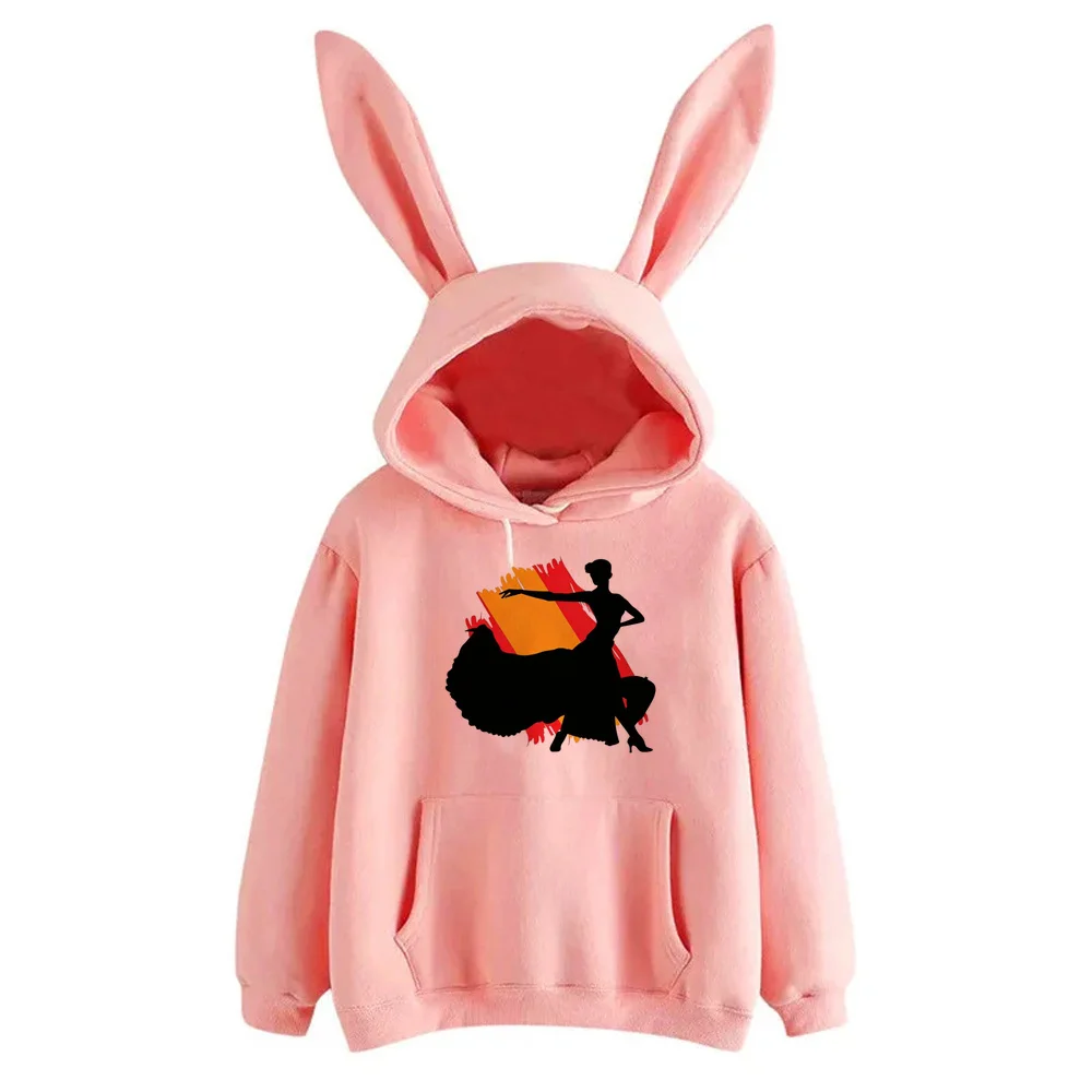 Spain sweatshirt women kawaii fashion graphic 2000s cute vintage Korean Women Loose
