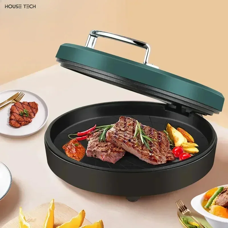 ห้องครัวถาดอบไฟฟ้าความร้อนสองด้านในครัวเรือนลึกแซนวิชอาหารเช้าเครื่องเครื่องแพนเค้กไข่