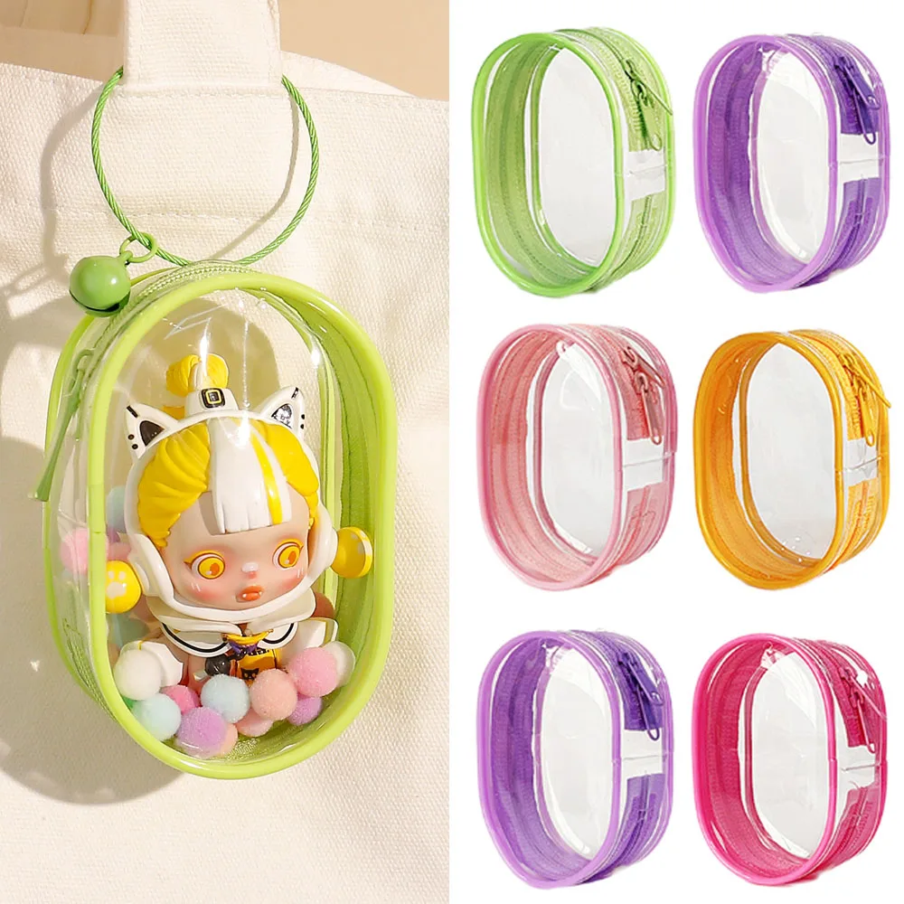 Sac de rangement de beurre de dessin animé mignon pour enfants, porte-clés bricolage, boîte mystère transparente en PVC, portefeuille épais, jouet Kawaii pour fille, sac cadeau