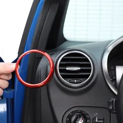 For SEAT Leon MK2 2008-2012 Aluminum Alloy Car Center Control Side Air Outlet Decorative Ring Car Interior Accessories