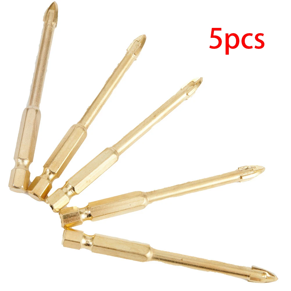 Bits Drill Bits Glass Drill Cement Ceramic Ceramic Tile With 4 Cutting Edges 6mm Accessories Kits Marble Metal