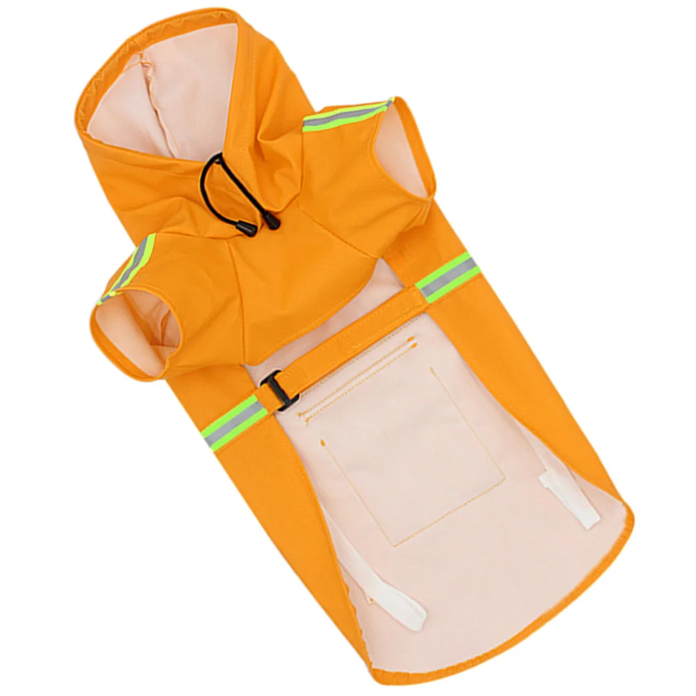 Dog Raincoat Reflective Safety Waterproof Portable Packable Into Pocket for Small Large Dogs Outdoor Dog Accessory